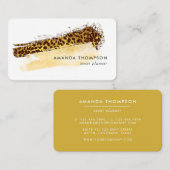 Gold Leopard Print | Modern Event Planners 名刺 (正面/裏面)