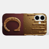 Gold Letter C Monogram With Dripping Metall Case-Mate iPhoneケース (裏面 (横))