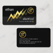 Gold Lightning Powers Letter-e Electric 名刺 (正面/裏面)