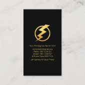 Gold Lightning Striking Home 名刺 (裏面)