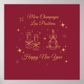 Gold Line Art New Year Design ポスター (正面)