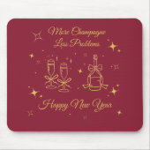 Gold Line Art New Year Design マウスパッド (正面)