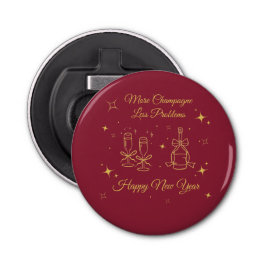 Gold Line Art New Year Design 栓抜き