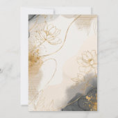 Gold Line Floral 30th Anniversary ID1169 招待状 (裏面)