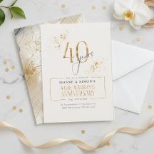Gold Line Floral 40周年の記念ID1169