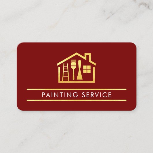 Gold Line Roller Brush Home Painter 名刺 (正面)