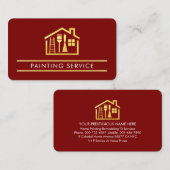 Gold Line Roller Brush Home Painter 名刺 (正面/裏面)