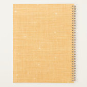 Gold Linen Texture with Subtle White Sparkle プランナー手帳 (裏面)