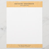 Gold Linen Texture with Subtle White Sparkle レターヘッド (正面)