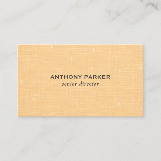 Gold Linen Texture with Subtle White Sparkle 名刺 (正面)
