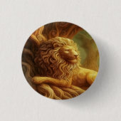 Gold Lion Button 缶バッジ (正面)