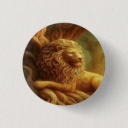 Gold Lion Button 缶バッジ (正面)