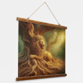 Gold Lion Tapestry 吊り下げ型タペストリー (傾斜あり)