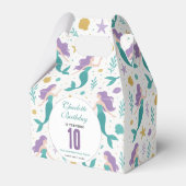 Gold Little Mermaid 10th Birthday | Under the Sea フェイバーボックス (裏面サイド)