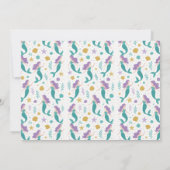 Gold Little Mermaid 10th Birthday Under the sea 招待状 (裏面)