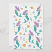 Gold Little Mermaid 10th Birthday  Under the sea  招待状 (裏面)