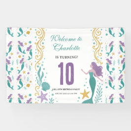 Gold Little Mermaid 10th Birthday | Under the Sea 横断幕