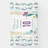 Gold Little Mermaid 10th Birthday | Under the Sea 横断幕 (縦)