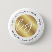 Gold Logo Corporate Company Promotional Branded 缶バッジ (正面)