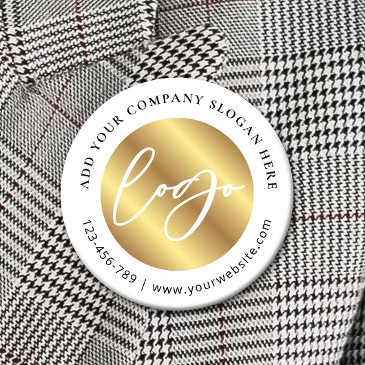 Gold Logo Corporate Company Promotional Branded 缶バッジ