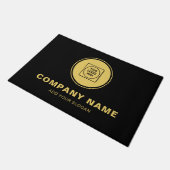 Gold Logo Custom Business Branding doormat ドアマット (アングル)