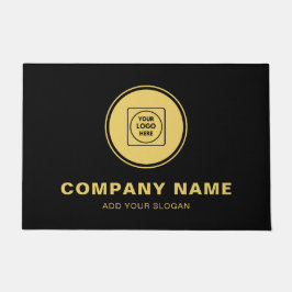 Gold Logo Custom Business Branding doormat ドアマット