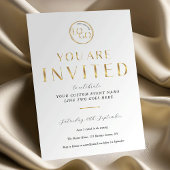 Gold Logo Elegant & Chic Business Event Gala 招待状