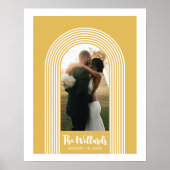 Gold Lombard Lines Arch Custom Photo Art Print ポスター (正面)