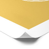 Gold Lombard Wavy Lines Modern Minimal Art Print ポスター (角)