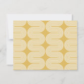 Gold Lombard Wavy Lines Modern Stationery Card ノートカード (裏面)