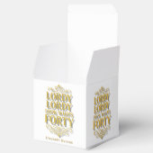 Gold Lordy Lordy Look Who’s 40 Birthday フェイバーボックス (オープン)