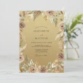 Gold Lush Autumnal Wedding 招待状 (スタンド正面)