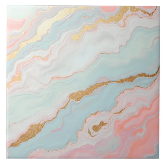 Gold Luxury Popular Blush Pink Mint Collection タイル (正面)