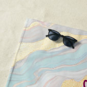 Gold Luxury Popular Blush Pink Mint Collection ビーチタオル (インサイチュ)