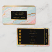 Gold Luxury Popular Blush Pink Mint Collection 名刺 (正面/裏面)