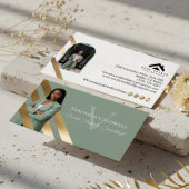 Gold Luxury Real Estate Agent Photo Monogram Luxe 名刺