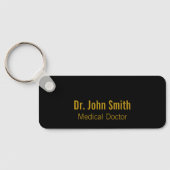 Gold Luxury Stethoscope ECG Wave EKG Line Medical キーホルダー (裏面)