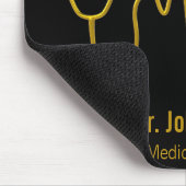Gold Luxury Stethoscope ECG Wave EKG Line Medical マウスパッド (コーナー)