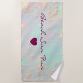 Gold Luxury Trendy Blush Pink Soft Mint Collection ビーチタオル (正面)