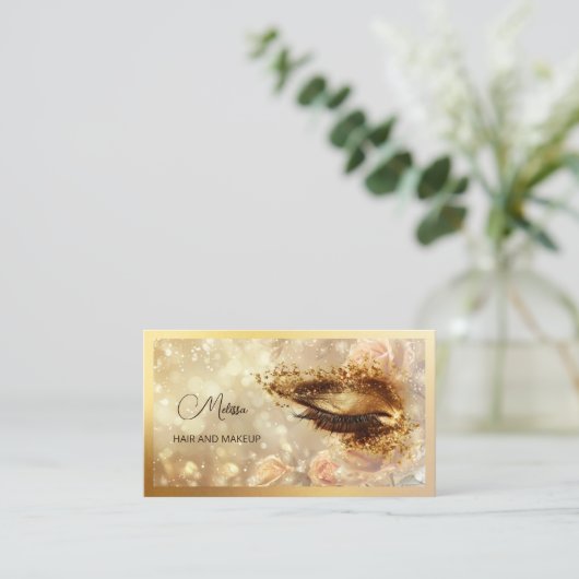 Gold Make Up Eye Lashes 名刺 (スタンド正面)