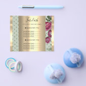 Gold Makeup Beauty Salon Rose Hair Nails Lace チラシ (シングル)