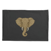 Gold Mandala Elephant Hamsa Hand - Reversible Boho 枕カバー (裏面)