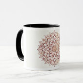 gold mandala mug, botanical coffee cup, floral geo マグカップ (正面左)
