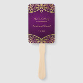 Gold Mandala on Purple Wedding Order of Service ハンドファン (正面)