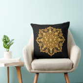 Gold Mandala Pillow Luxury Decorative Throw  クッション (椅子)