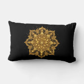 Gold Mandala Pillow Luxury Decorative Throw  ランバークッション (裏面)