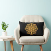 Gold Mandala Pillow Luxury Decorative Throw  ランバークッション (椅子)