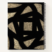 Gold Mandala Sparkles ノートブック (裏面)