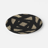 Gold Mandala Sparkles ペーパープレート (アングル)