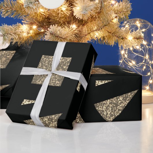 Gold Mandala Sparkles ラッピングペーパー (クリスマス)